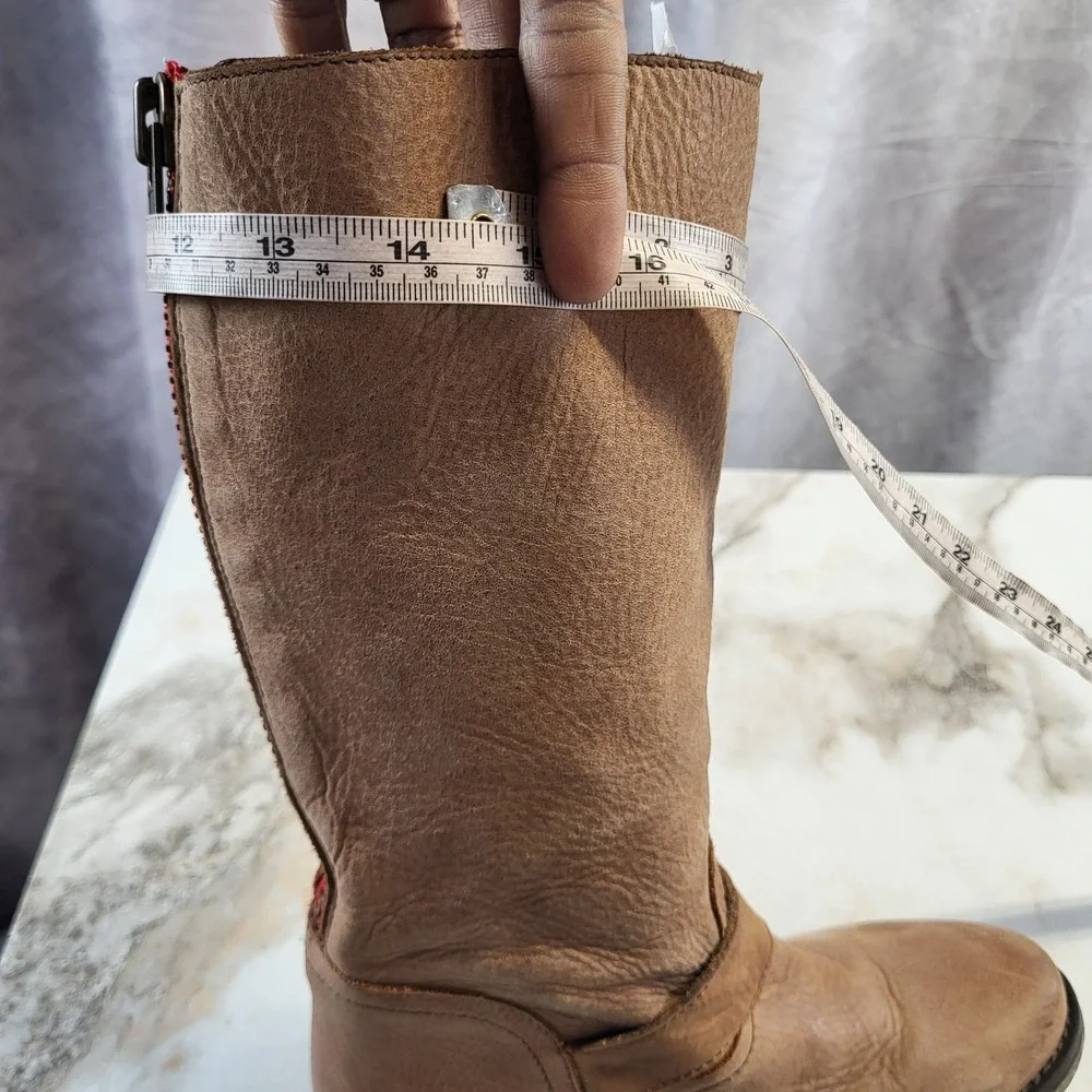 Steve Madden FYZZLE Knee Hight Biker Boots Women's Size 7M Brown